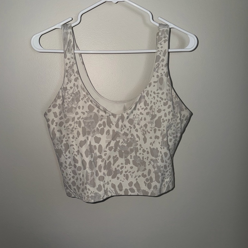 lululemon athletica beige Patterned align Tank with light support for cups a/b